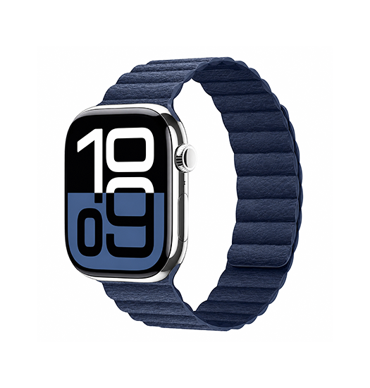 Apple Watch (38/40/SE/41/42mm) - Valence™ Loop Læder Rem - Navy