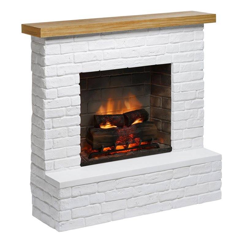 Elkamin Tagu Rolf Electric med PowerFlame 2 Ren vit - Vit