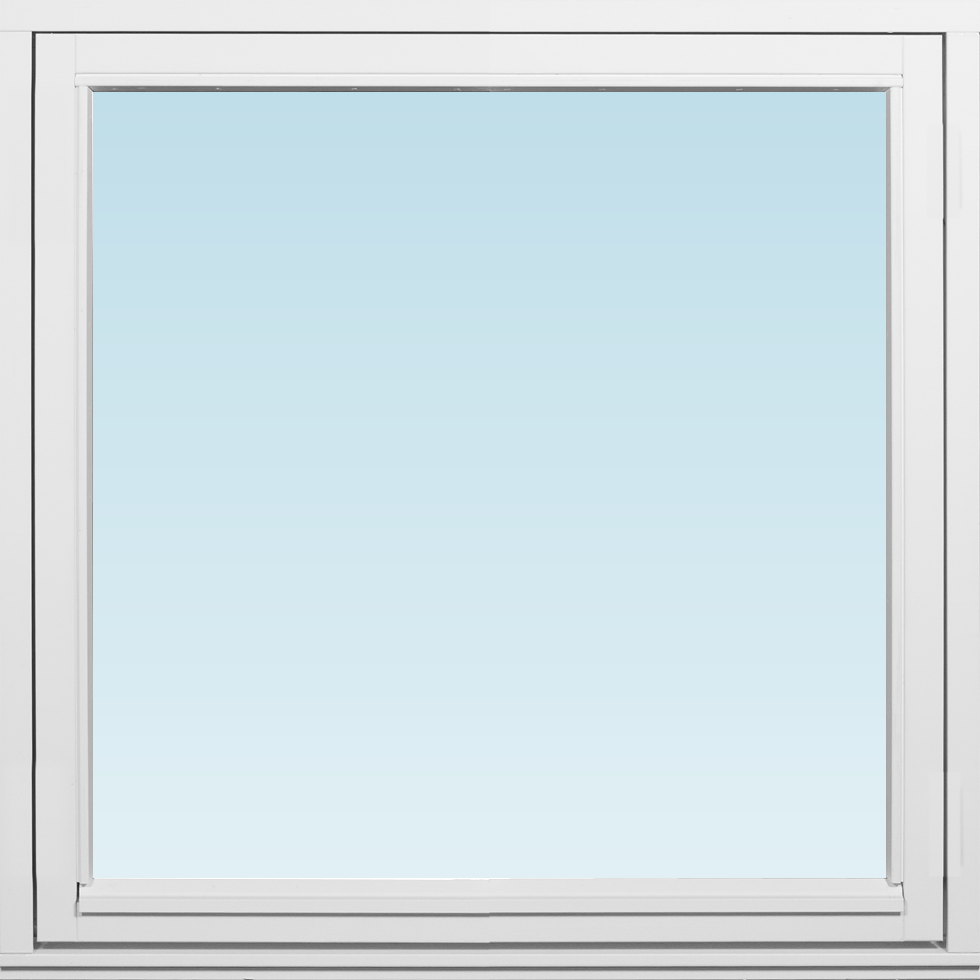 Svenska Fönster SF sidohängt fönster utåtgående 980x980mm vänster 1-luft, insida trä utsida trä, 2-glas  (10x10)
