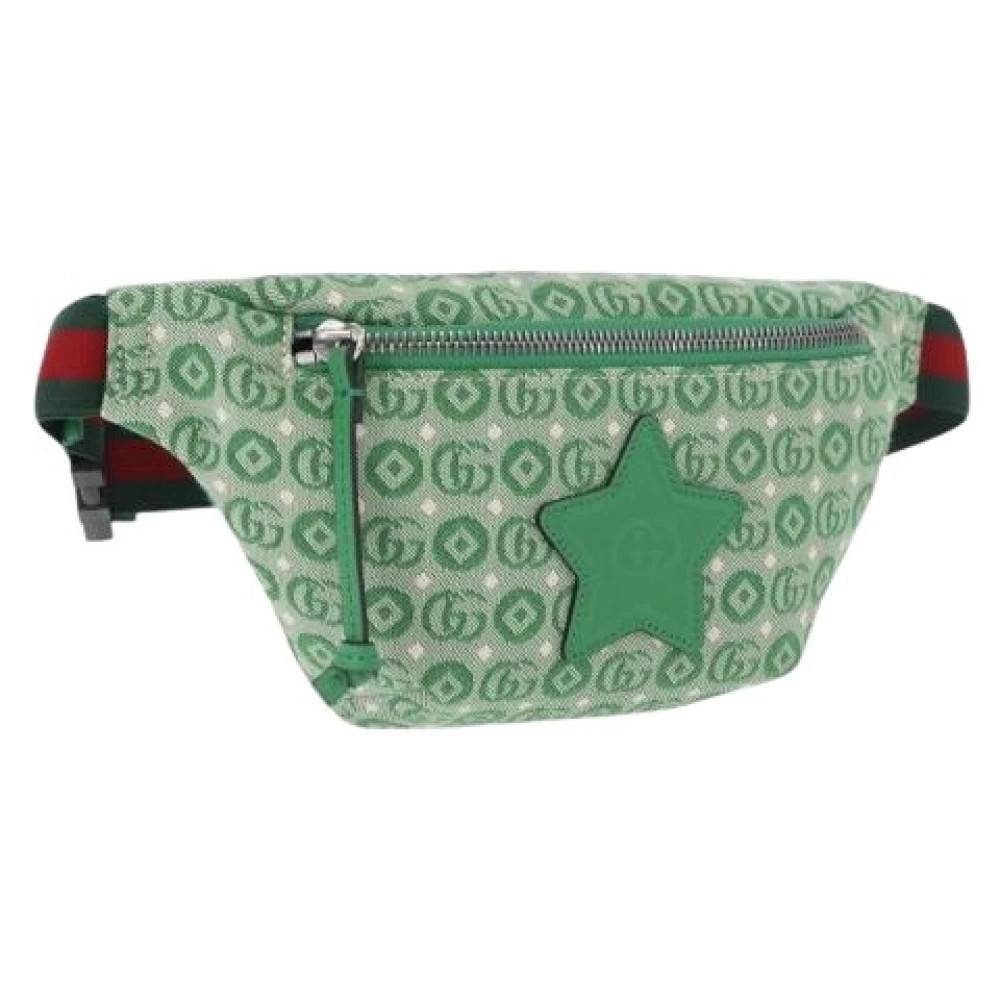 Gucci Vintage Pre-owned Canvas Waist Bag - Vintage - Dame - Grøn - ONE SIZE - Uld