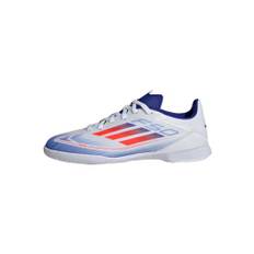 adidas Unisex – Barn F50 LEAGUE Football boots Indoor, Cloud White/Solar Red/Lucid Blue, 28 1/2 EU