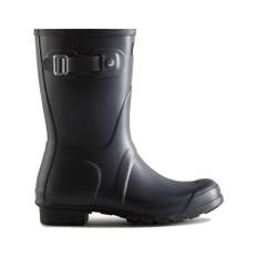 Hunter, Sko, Dame, Blå, 39 EU, Polyester, Korte Navy Gummistøvler