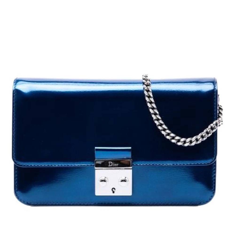 Dior Vintage Pre-owned Miss Promenade Crossbody Bag - Vintage - Dame - Blå - ONE SIZE - Uld