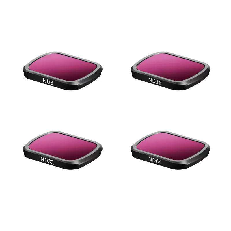 INF ND8/ND16/ND32/ND64-filter för DJI OSMO Pocket 2 Kamera 4-pack - Svart