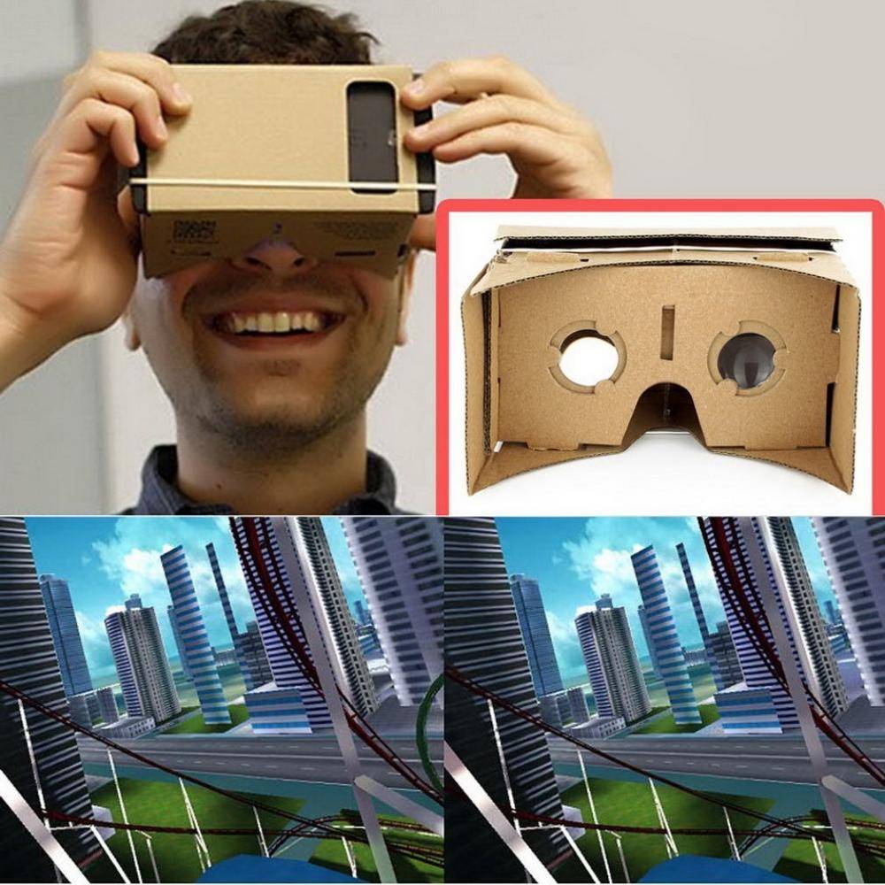 Ulter clear diy kartong 3d vr virtual reality-glasögon för smartphone diy-magnet google cardboards glasögon