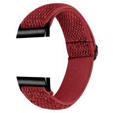 Fitbit Charge 3/4 Nylon Rem i Elastisk Rød