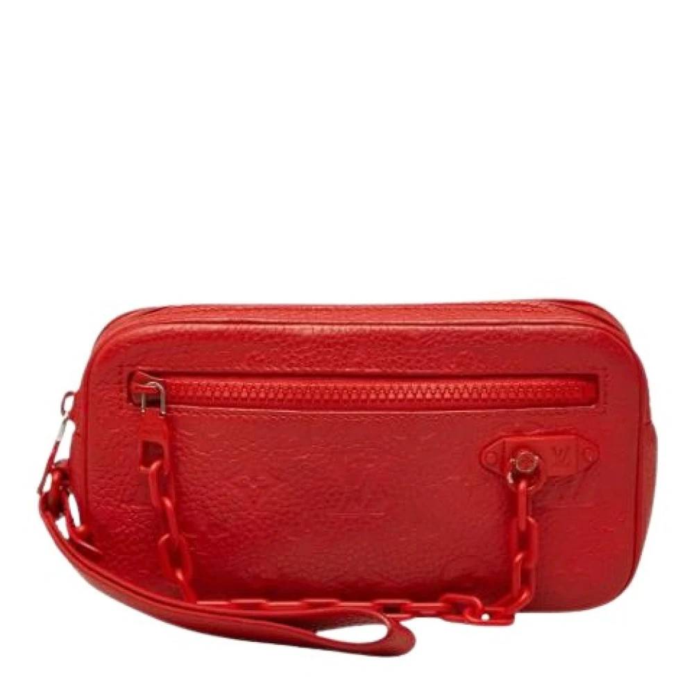Louis Vuitton Vintage Pre-owned Vintage Taurillon Clutch Taske - Vintage - Dame - Rød - ONE SIZE - Læder