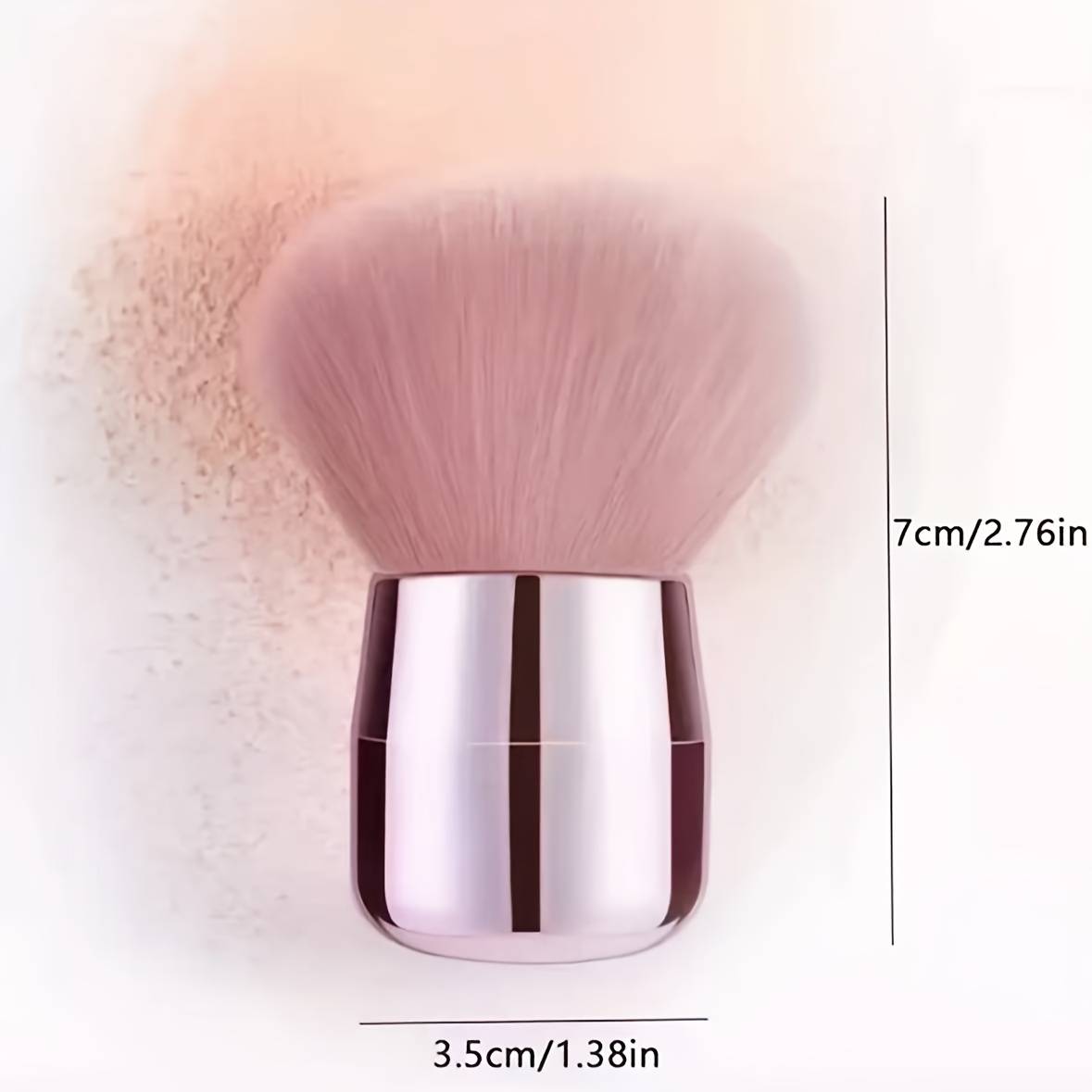 -shaped Powder Blush Brush Features A Soft And Fluffy Design, Making It Convenient For Travel. With High-quality Nylon Bristles And An Abs Handle, For A Girlfriend On Valentine's Day Or Her Birthday