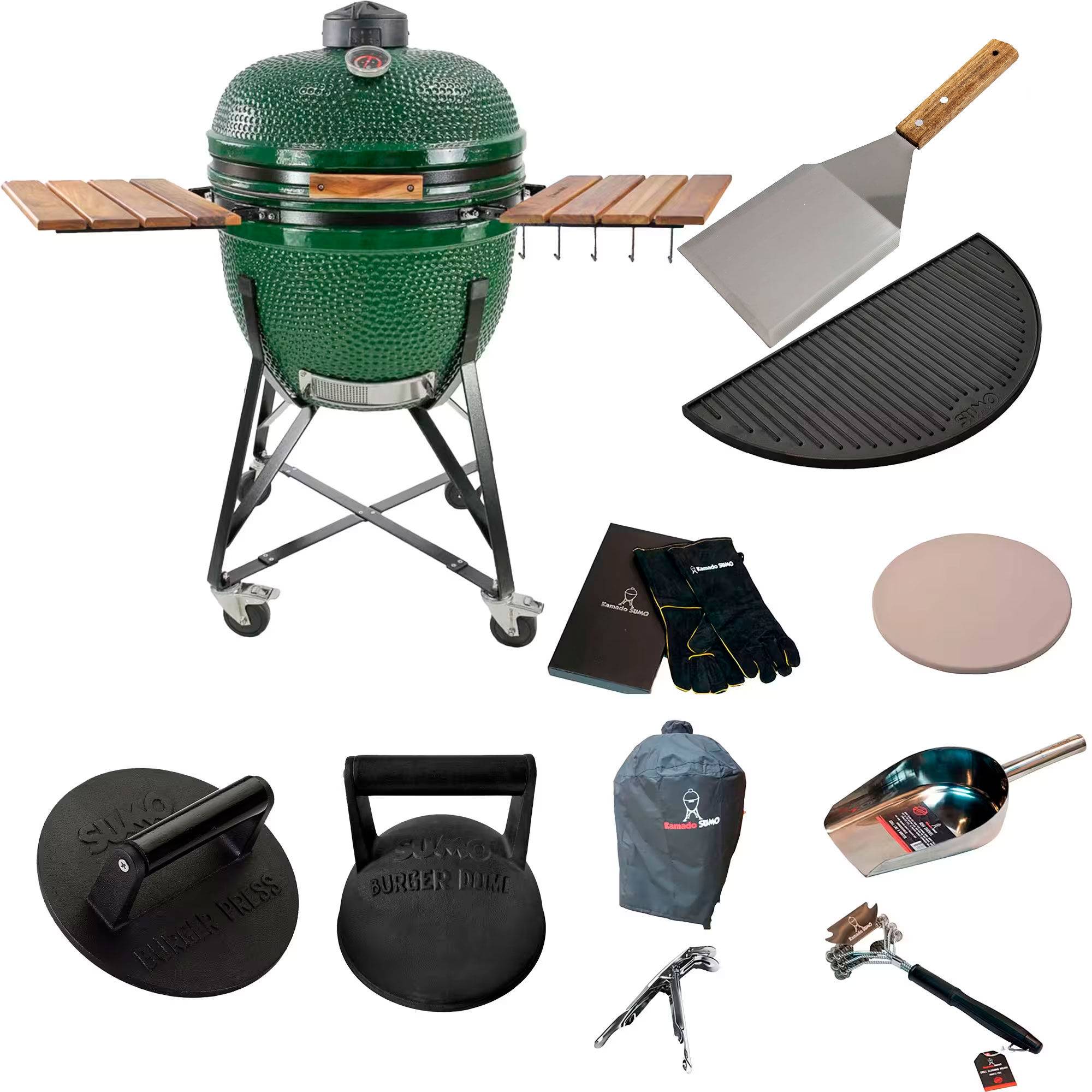 Kamado Sumo Maxi Grön m. smashpaket