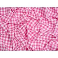 Minerva Core Range 3/8 inch Gingham Check Yarn Dyed Cotton Chambray Fabric - Fuchsia