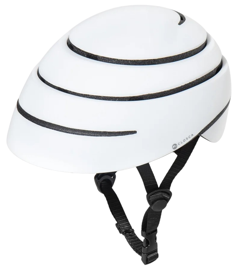 Closca Loop Folde Cykelhjelm Reflekterende, White, L (60-63cm)