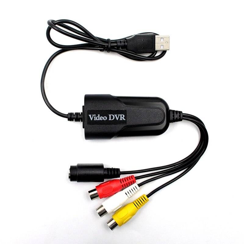 Usb 2.0 easycap o videoinspelning dvr-kortadapter vhs till dvd-omvandlare för windows 10/8/7/ xp