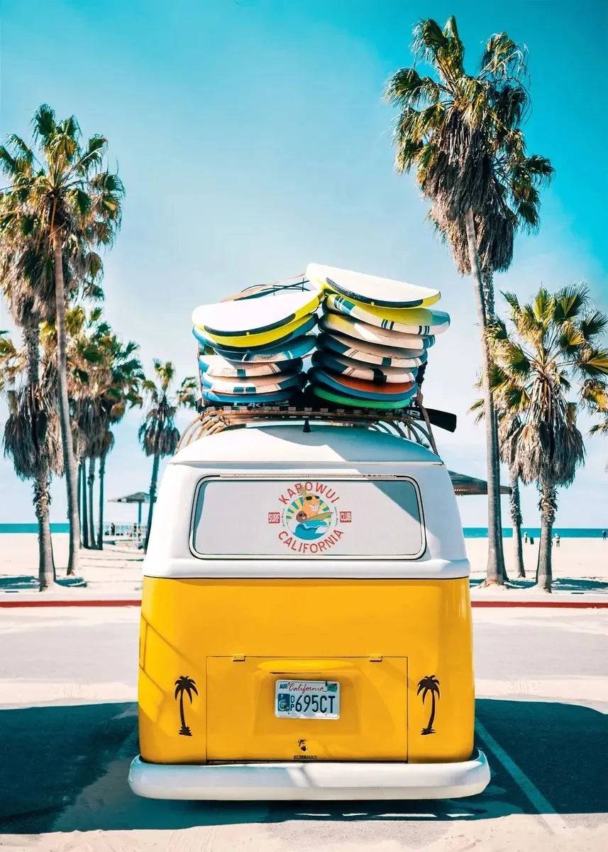 Poster med strandmotiv och surfkultur - 1 / 50x70cm