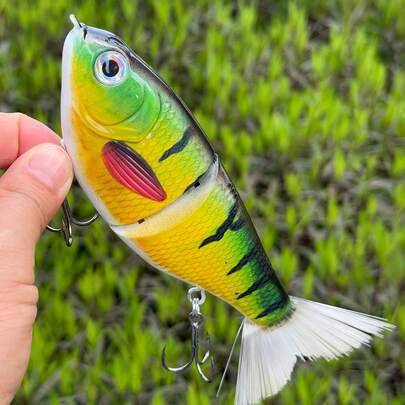 18 cm 73 g stort betesdjur, långkastande fiskebete, realistiskt fiskbete i 2 delar, ny stil - Gul (En-Storlek)
