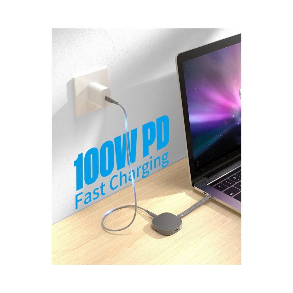 Magnetic M.2 2230 NVMe SSD Enclosure PD100W Charging Port Supports 10Gbps USB3.2 Gen2 Type-C