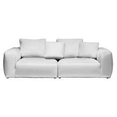 BIG SOFFA i sammet vit