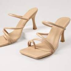 Rosa Fuskläder Öppen Tå Stiletto Klackskor - Aprikos - US10,US11,US5,US5.5,US6,US6.5,US7,US7.5,US8,US8.5,US9