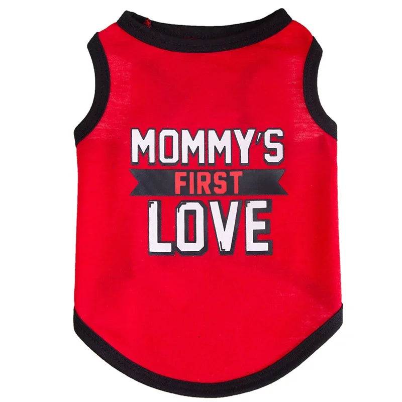 Summer Cotton Vest for Cats & Small Dogs - Red Love / S-suit 1.2-2.5kg / SP (S-suit 1.2-2.5kg)