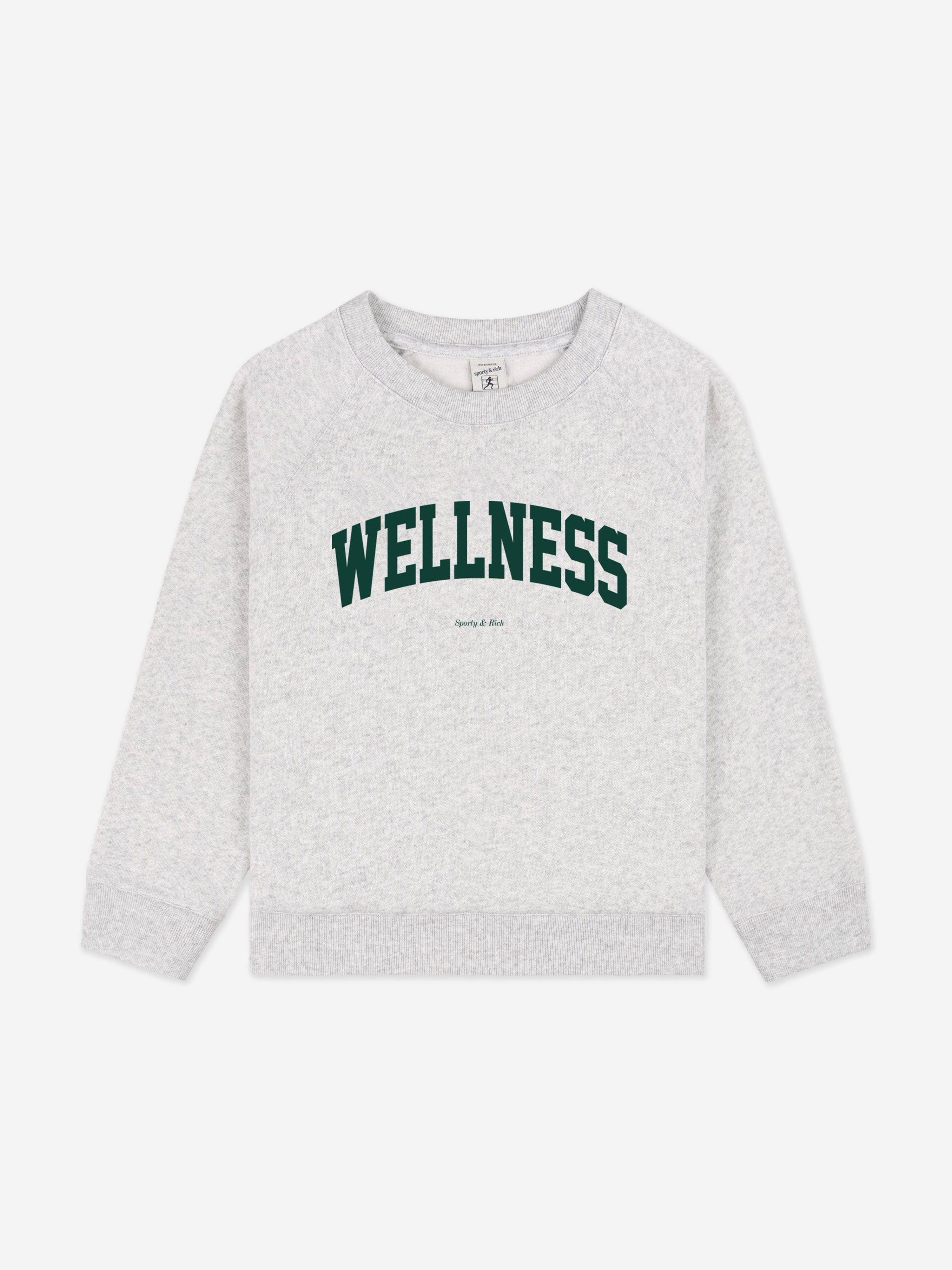 Sporty & Rich Kids Wellness Sweatshirt in Grey - Grey / 10 - 12 Yrs (10 - 12 Yrs)