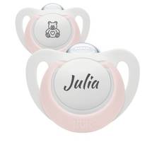 Nuk Star,  Storlek 0 ( 0-2 M�n.), Anatomisk - Silikon, Napp Med Namn