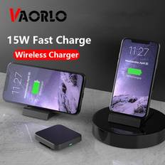 VAORLO 15W Trådlös Laddare Snabbladdning QI Laddare Med Telefonhållare Funktion För iphone 11pro Note8 S8 S7 S6 iphone x 12 pro