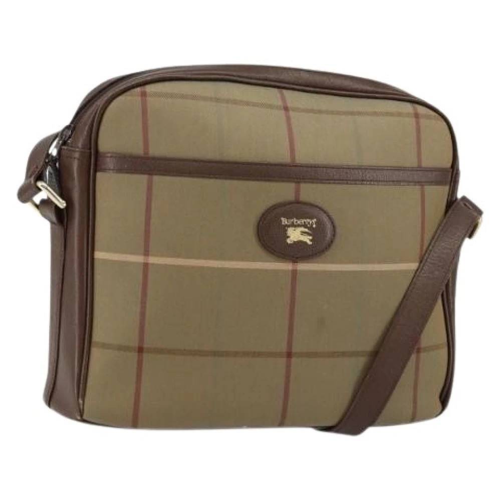 Burberry Vintage Pre-owned Canvas Skuldertaske - Vintage - Dame - Beige - ONE SIZE - Uld