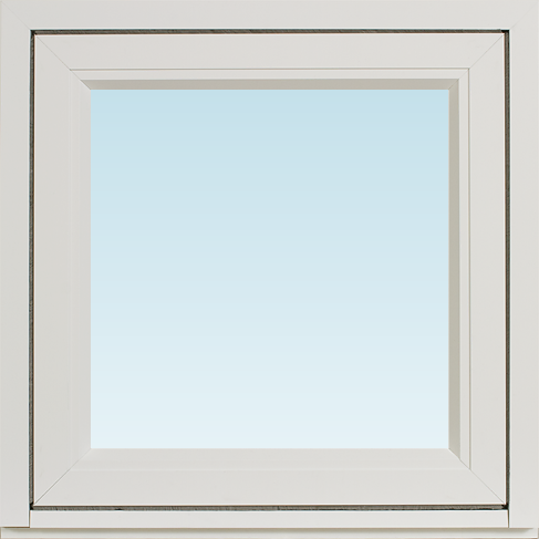 Svenska Fönster SF sideswing fönster utåtgående 580x580mm vänster  1-luft, insida trä utsida aluminium, 3-glas (6x6)