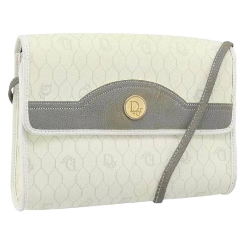 Dior Vintage Pre-owned Vintage Skuldertaske - Vintage - Dame - Hvid - ONE SIZE - Uld