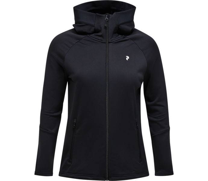 Rider Essentials Zip W huvtröja, BLACK/BLACK/, Dam, 2XS