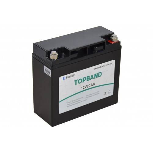 Topband TB1220B Li-ion akku 12,8V 20Ah 181x76x165 LiFePO4 Bluetooth