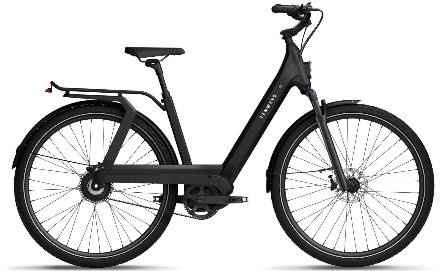 TENWAYS AGO T remtræk elcykel Misty Black - One Size (Ca. 165 - 190cm 504 Wh batteri).