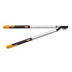 Fiskars SmartFit Bypass-Teleskop-Astschere für frisches Holz, Antihaftbeschichtet, Gehärteter Präzisionsstahl, Grifflänge: 66 bis 90 cm, Schwarz/Orange, L86, 1013564