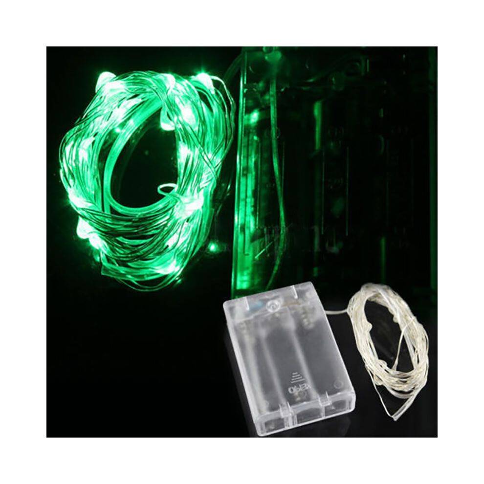 (Green,3M(30Led))Led Battery String Fairy Light Copper Wire Lights Waterproof Home Party Decor