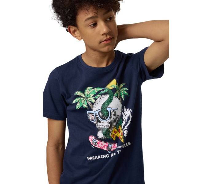 Ruben JR t-shirt, BLUE, Barn, 134-140