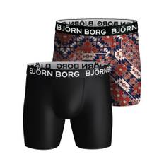 Björn Borg Performance Shorts Black/Print 2-pack