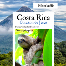 Costa Rica Corazon de Jesus El Salitre Catuai Natural, friskristet kaffe, hele bønner 250 gr