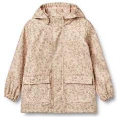 Wheat - Recycled Olle regnjakke - Creme - str. 4 år/104 cm