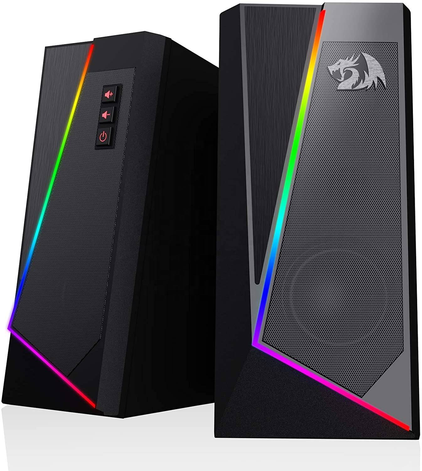 GS520 Anvil RGB Desktop Speakers 2.0 Channel PC Computer Colorful LED Modes Stereo Speaker
