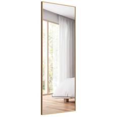 56 x 150 cm HD fullängdsspegel för hängande eller lutande väggspegel guld