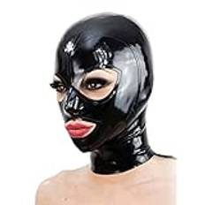 SMGZC Latex huvudmask gummihuva maskering latex masker huvudhuva latex mask för cosplay party (svart, L)
