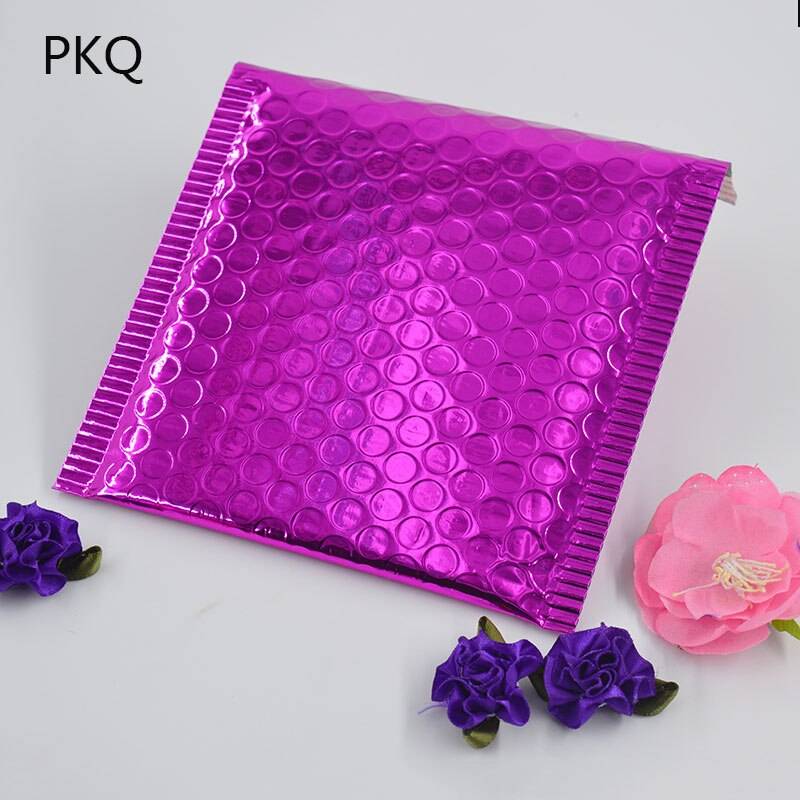 Aluminiumfolie bubbla utskick vadderade kuvert 15*13cm små självförsegla kuvert kuvert kuvert - Rosröd