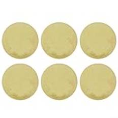 Halkfria PVC-bordstabletter set med sex, elegant design för matbord som mäter 33 cm i diameter (beige mandel)