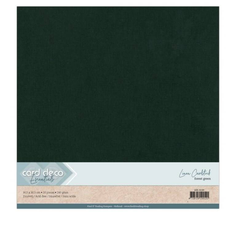 Cardstock - 30x30 cm - Forest Green - 10st