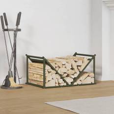 brændestativ 70x43x34,5 cm koldvalset stål olivengrøn