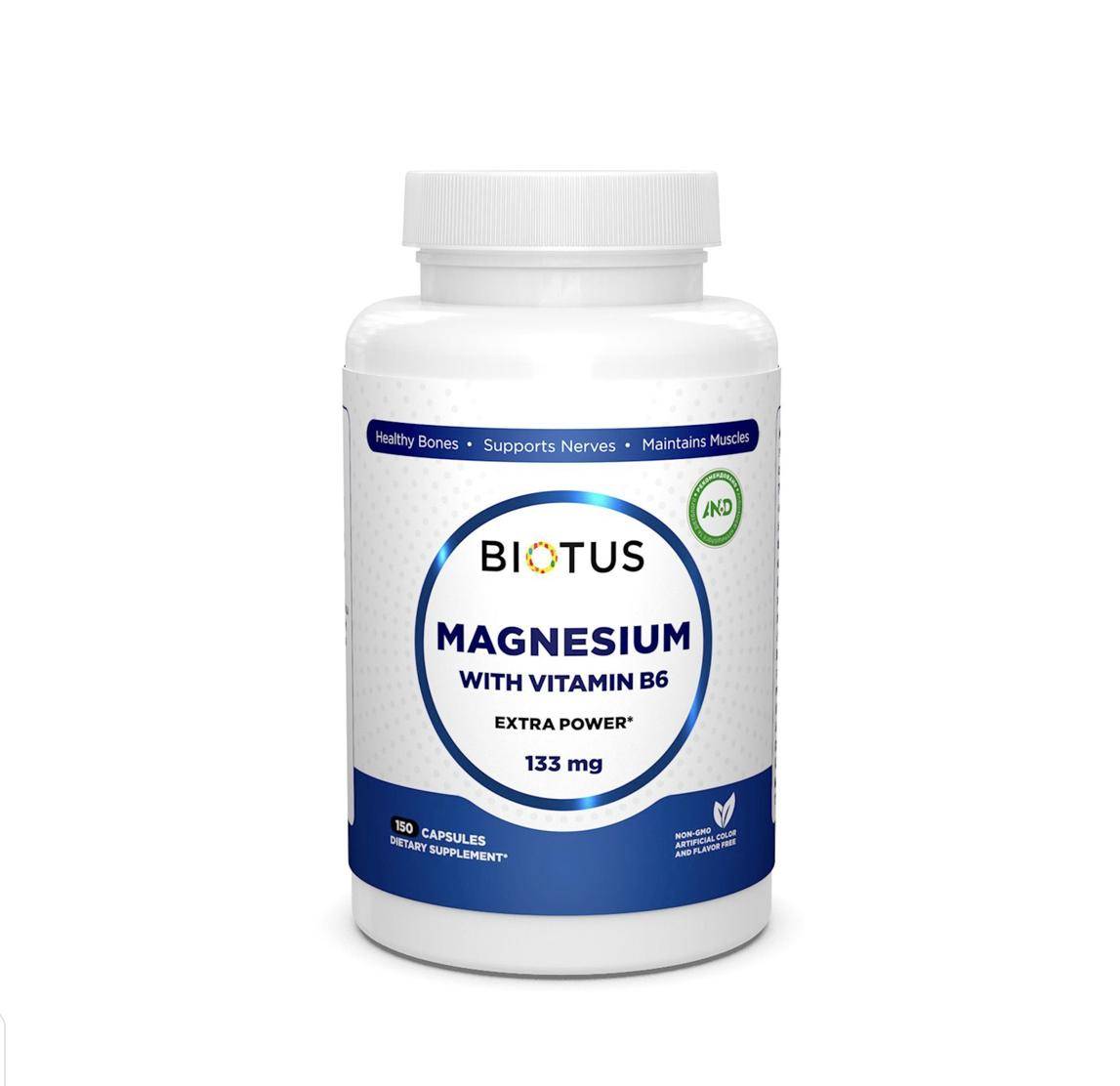Biotus - Magnesium with Vitamin B6, 133 mg. 150 caps