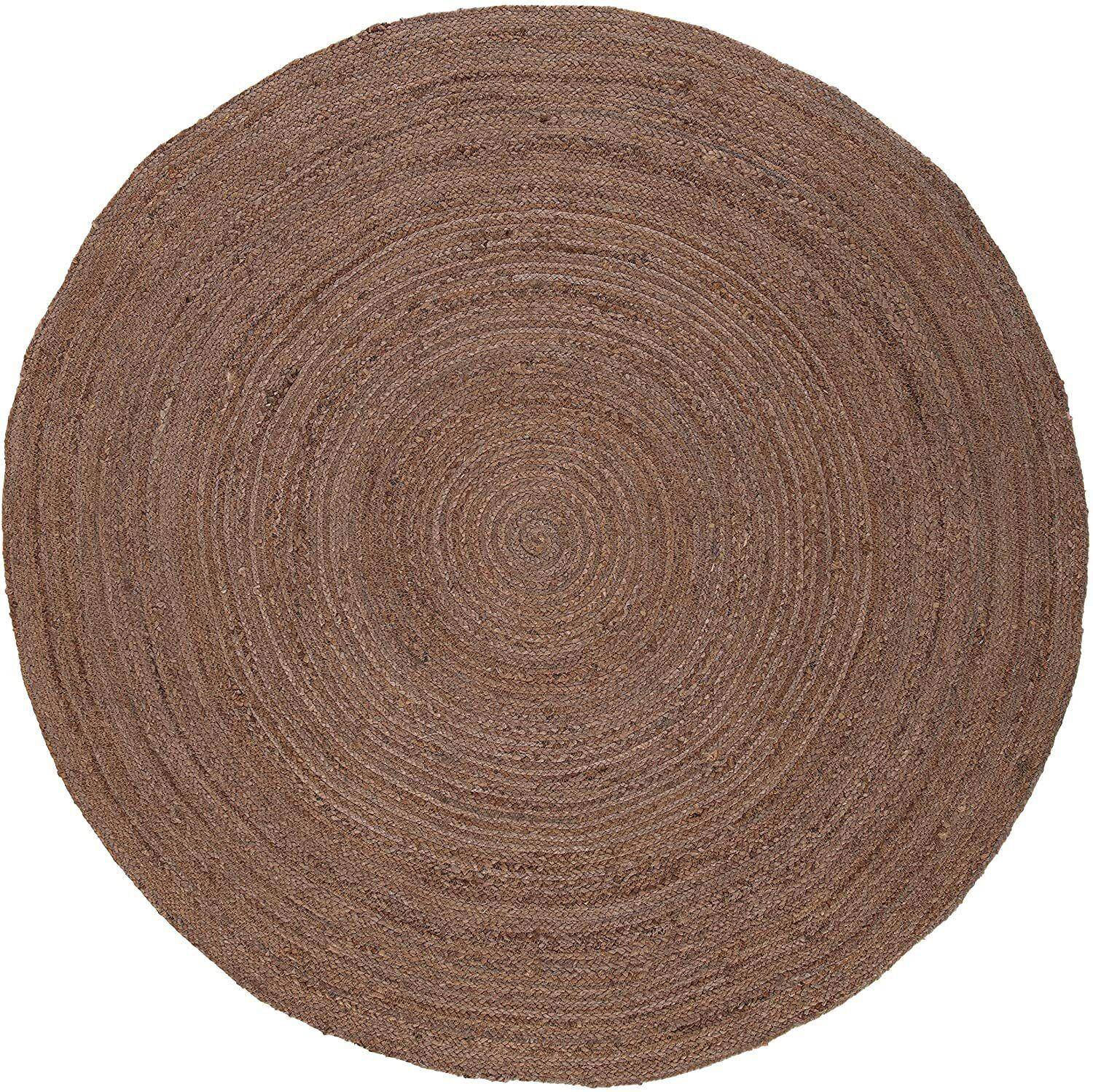 Jute Rund Matta Handgjord Naturmatta för Vilket Utrymme Som Helst Look Rustik Dekor För Vilket Utrymme Som Helst brun