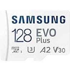 128 GB MicroSD-minneskort för Samsung Galaxy A35, A55, M15, F15, C55, F55, M35, M55 mobiltelefoner klass 10 UHS-1 V10 Micro-SD + Digi Wipe mikrofiberduk