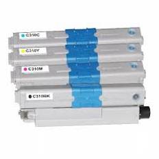 OKI C310 combo pack 4 stk lasertoner - Kompatibel - BK/C/M/Y 9000 sider