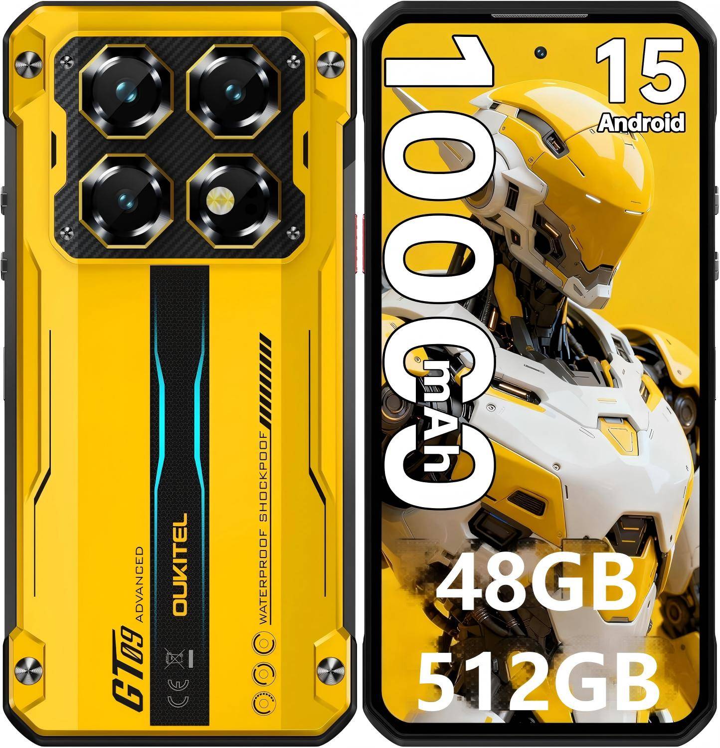 OUKITEL WP60 5G Cellhone 48GB+512GB 10000mAh 7.2 Display 108MP Android 15