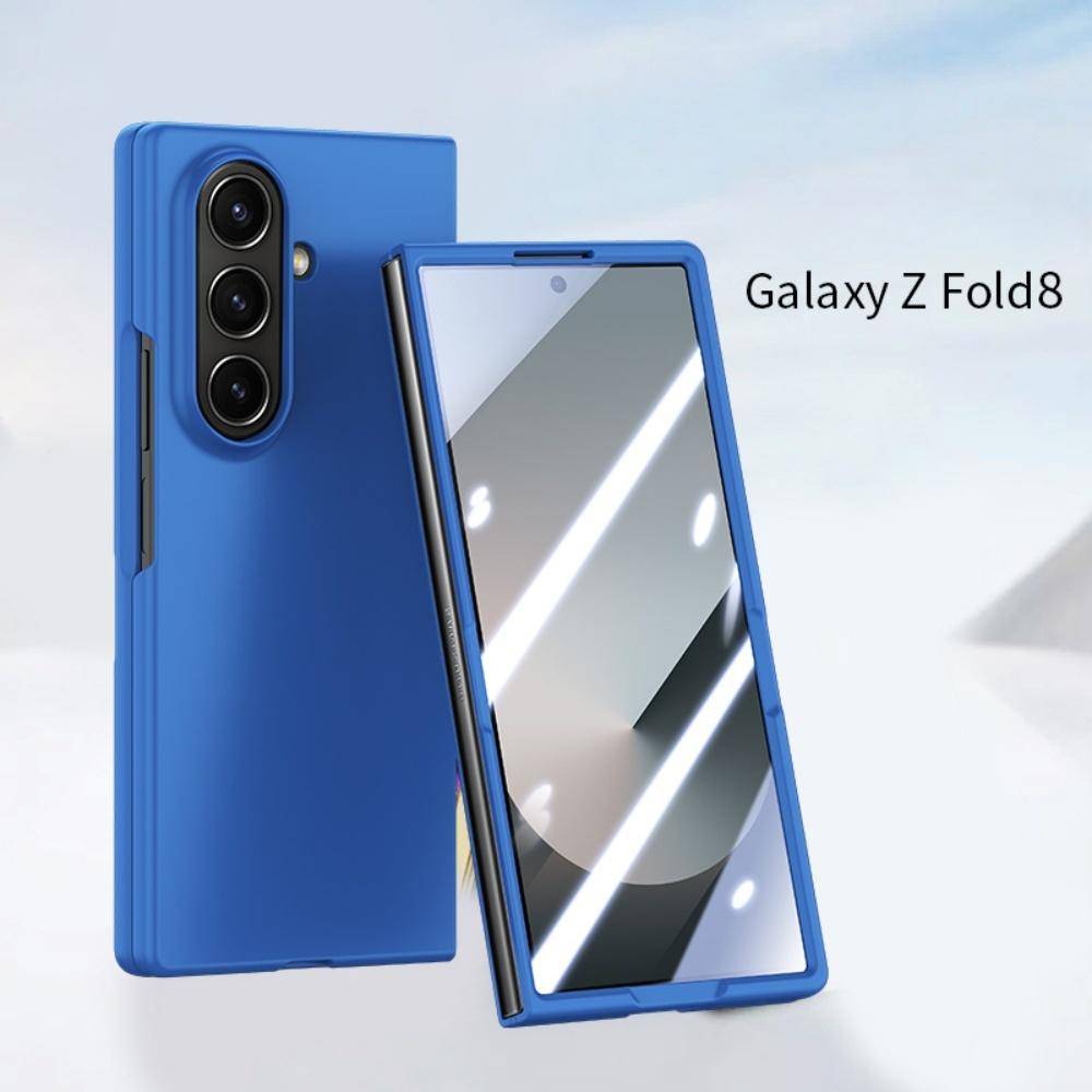 Fold8 Slim Fodral för Samsung Z Fold 7 Fold 8 7 6 5 4 3 5G Zfold 7 fold8 BREDt Godisplast Stötsäkert Gångjärnsskydd Hårt Skydd violett